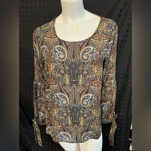 Rose & Olive Paisley Top Size L